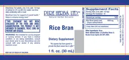 Label for Rice Bran