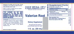 Label for Valerian Root