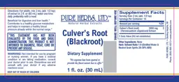 Label for Culver's Root (Blackroot)