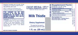 Label for Milk Thistle
