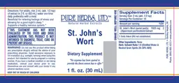 Label for St. John's Wort