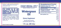 Label for Wintergreen Oil