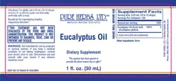 Label for Eucalyptus Oil