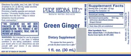 Label for Green Ginger