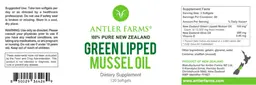 Label for Green Lipped Mussel Oil