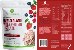 Label for New Zealand Whey Protein Isolate Mixed Berry
