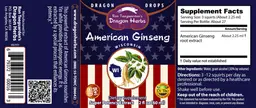 Label for American Ginseng