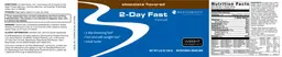 Label for 2-Day Fast Formula Chocolate Flavored