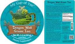 Label for Dragon Well Green Tea