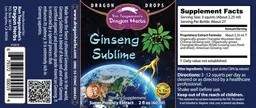 Label for Ginseng Sublime