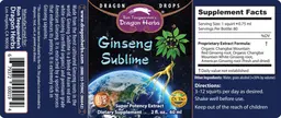 Label for Ginseng Sublime