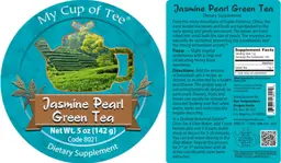 Label for Jasmine Pearl Green Tea