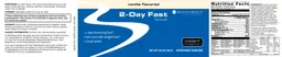 Label for 2-Day Fast Formula Vanilla Flavored