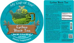 Label for Lychee Black Tea