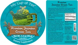Label for Premium Jasmine Green Tea