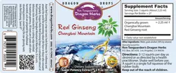 Label for Red Ginseng Changbai Mountain