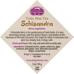 Label for Schizandra Tonic Bliss Tea
