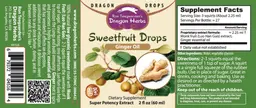 Label for Sweetfruit Drops Ginger Oil