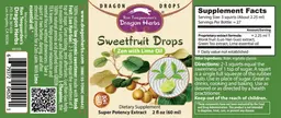 Label for Sweetfruit Drops Zen with Lime Oil