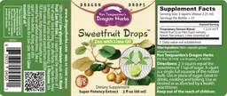 Label for Sweetfruit Drops Zen with Lime Oil