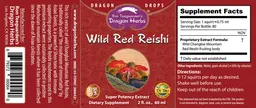 Label for Wild Red Reishi