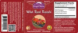 Label for Wild Red Reishi