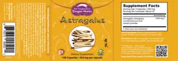 Label for Astragalus 450 mg