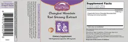 Label for Changbai Mountain Red Ginseng Extract 500 mg