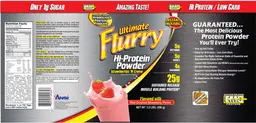 Label for Ultimate Flurry Strawberries 'N Creme
