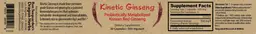 Label for Kinetic Ginseng 500 mg