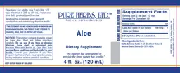 Label for Aloe