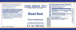 Label for Blood Root