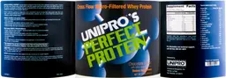 Label for Unipro's Pefect Protein Chocolate Flavor