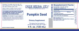 Label for Pumpkin Seed