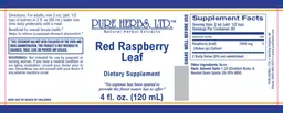 Label for Red Raspberry Leaf
