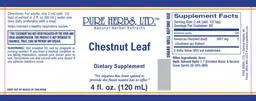 Label for Chestnut Leaf