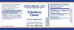 Label for Elderberry Flower