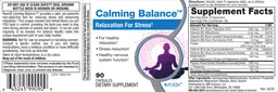 Label for Calming Balance