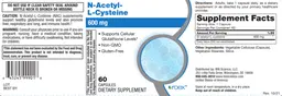Label for N-Acetyl-L-Cysteine 600 mg