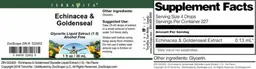 Label for Echinacea & Goldenseal
