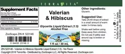 Label for Valerian & Hibiscus