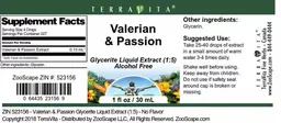 Label for Valerian & Passion