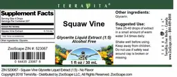 Label for Squaw Vine