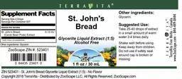 Label for St. John's Bread