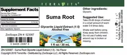 Label for Suma Root