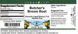 Label for Butcher's Broom Root