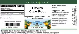 Label for Devil's Claw Root
