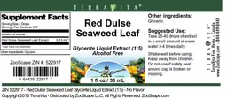 Label for Red Dulse Seaweed Leaf