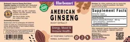 Label for American Ginseng Root Extract