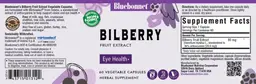Label for Bilberry Fruit Extract
